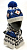 Комплект Шапка+шарф HANDAI HD4019-2 синий помпон