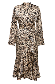 Платье Б/Н 8007 бежевый леопард
